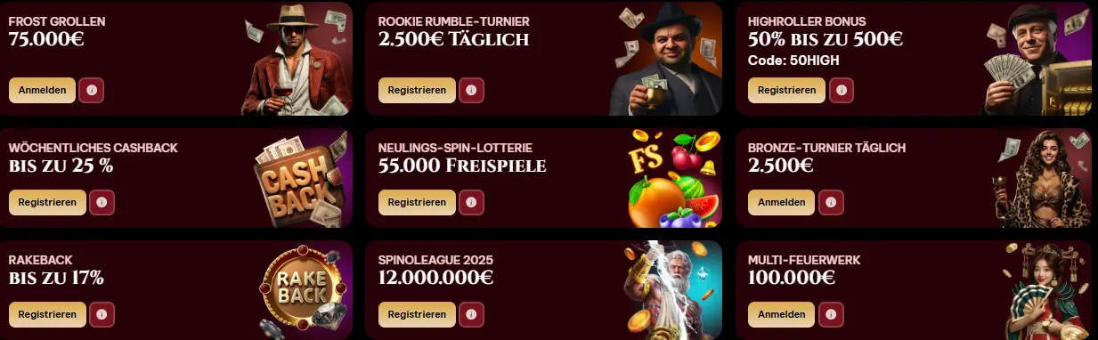 spinogambino other bonuses